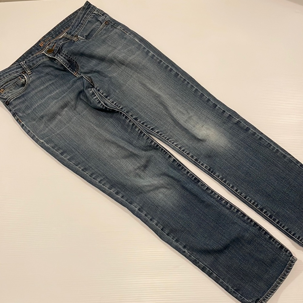 KUT from the Kloth distressed straight leg jeans, women size 10